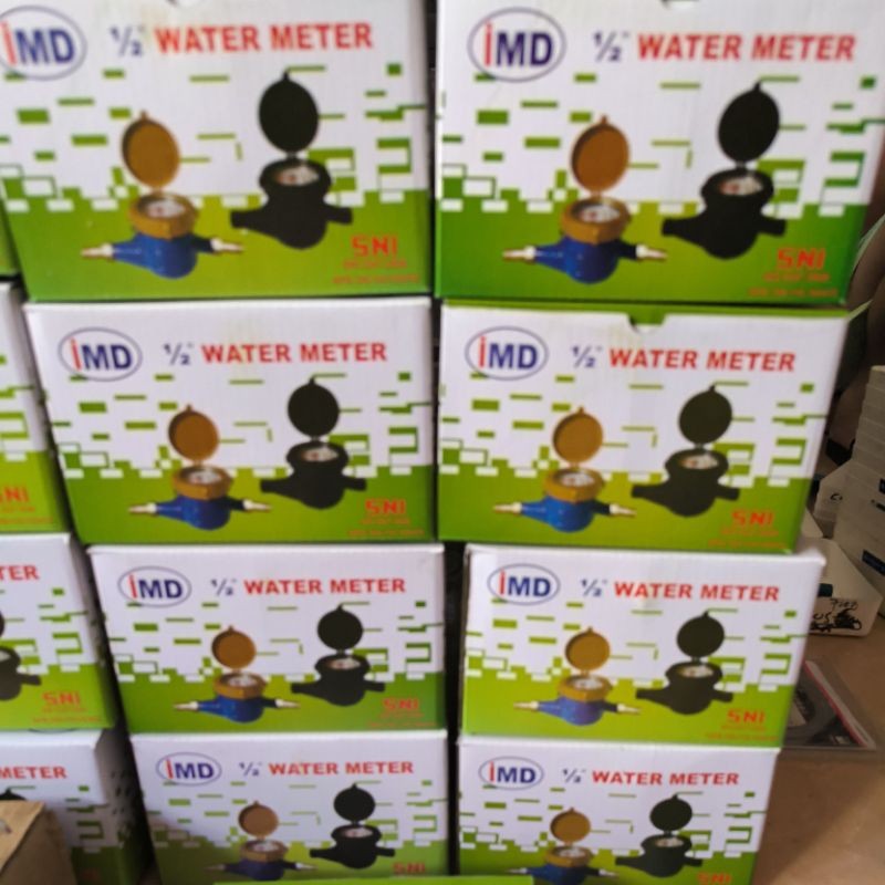 AUPSHOP Meteran Air Besi 1/2" / Meteran Air 1/2 Inch Besi / Meteran Air PDAM SNI