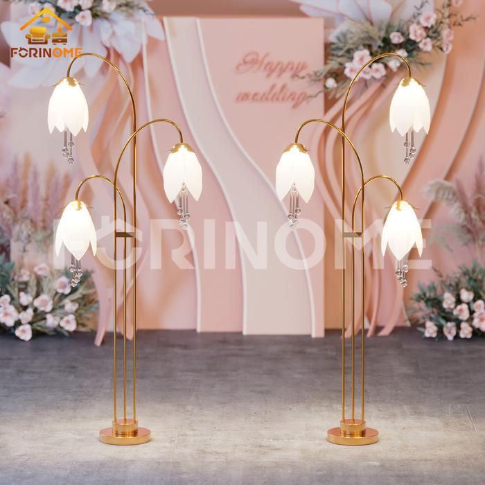 2pcs Lampu Bunga - Sepasang Standing Lampu Pernikahan Bunga Dekorasi 2 SET 150cm Lampu Hiasan Dekora