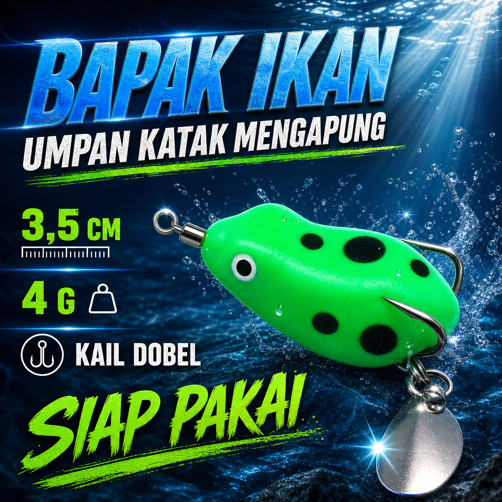 soft frog si gacor lure size 3.5cm 4g umpan casting gabus