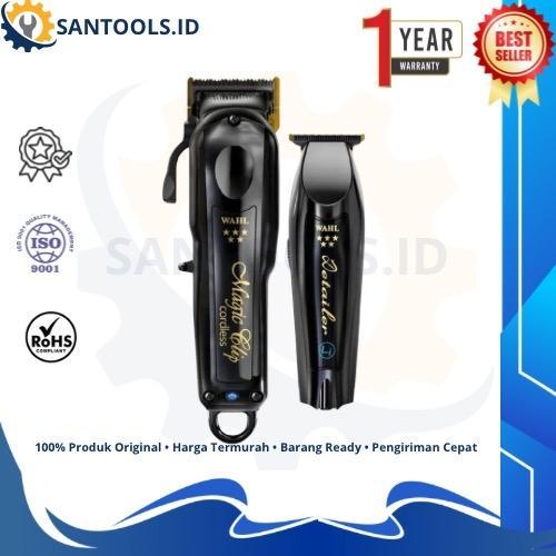 Wahl 5 Star Midnight Black Barber Combo - Clipper, Trimmer, Alat Cukur Rambut Profesional/ Wahl Orig