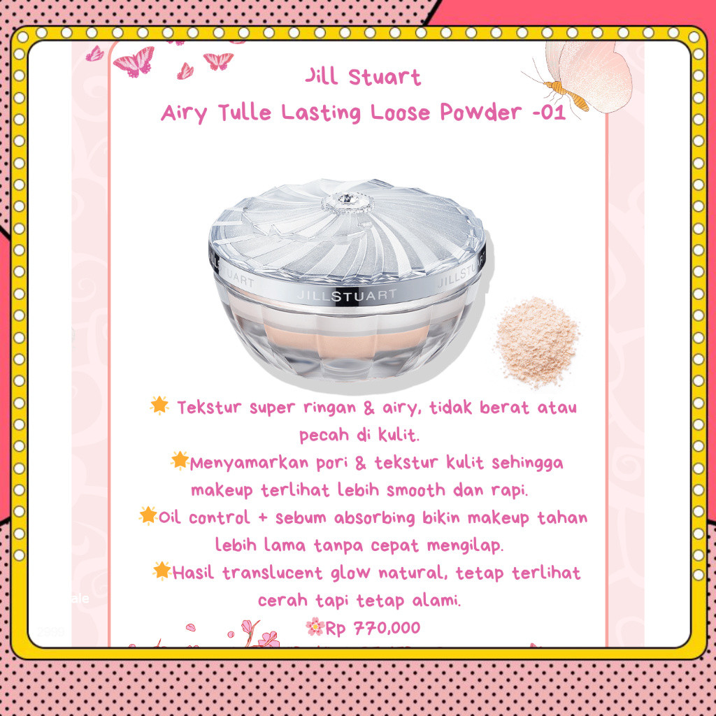 PO Jepang-- jill stuart loose powder original jill stuart japan, glow in oil loose powder, Jill stua