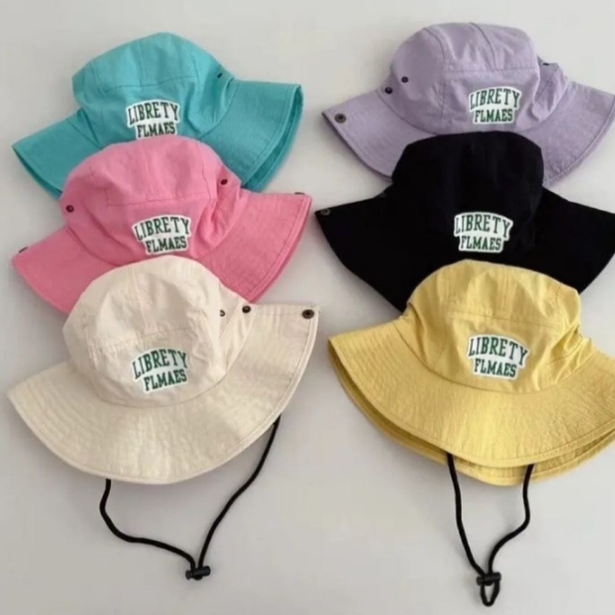 bucket hat anak laki laki perempuan // ootd pantai anak//topi rimba anak