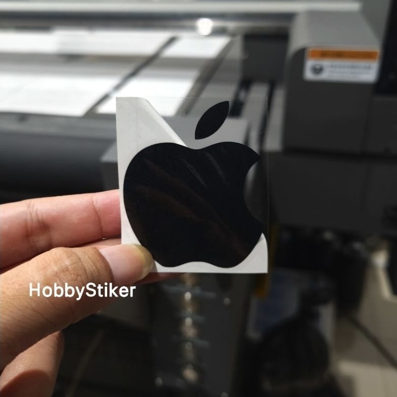 Stiker custom logo Apple hitam untuk PC laptop Mobil motor