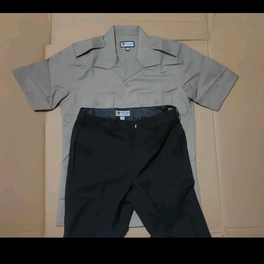 Seragam PDH polisi bahan kain halus superwoll