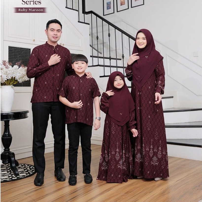 RUBY MAROON - SARIMBIT SELARAS SERIES BY SALVINA HIJAB - SARIMBIT SALVINA TERLARIS