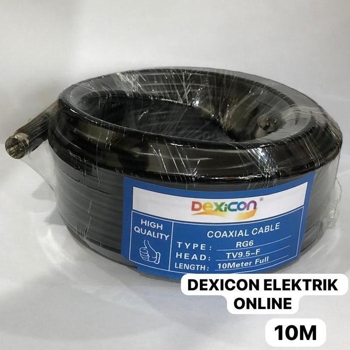 KABEL ANTENA RG6 / Merk Dexicon/ 10 Meter 15 Meter 20 Meter - 10M