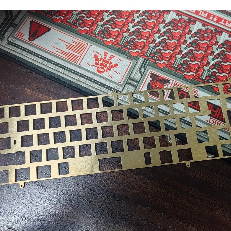 CNC Brass plate for mechanical keyboard QK65V2 model repair upgrade to custom ( for pcb screw in