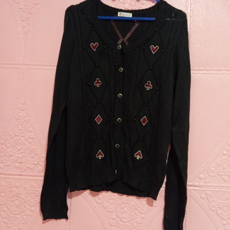 Cardigan Black Axes Femme