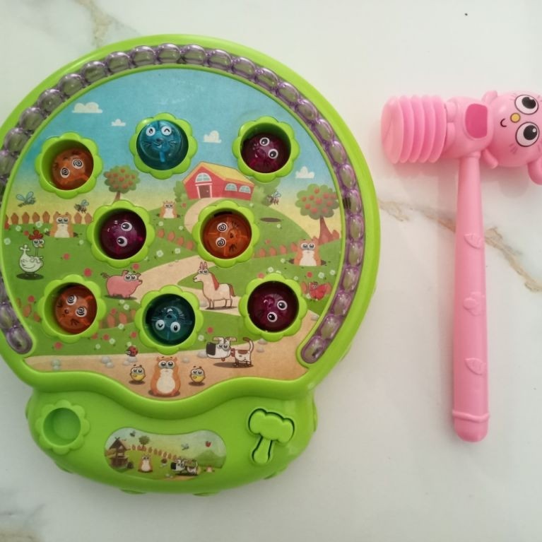 PRELOVED Mainan pukul palu mainan pukul hamster whacking game