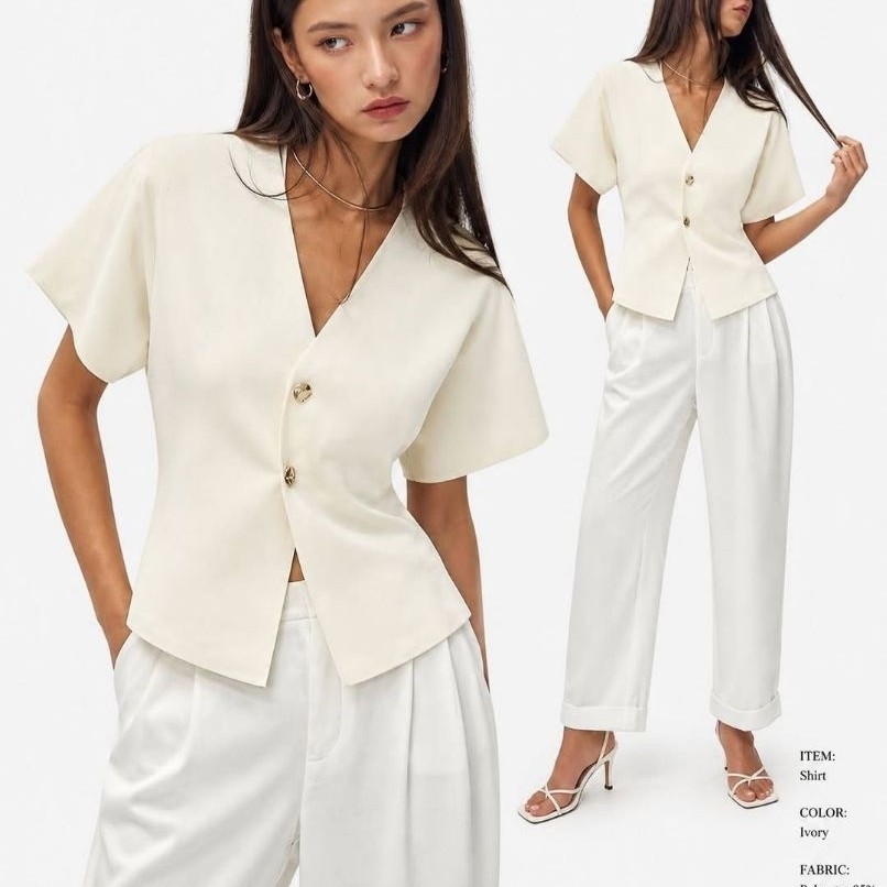 AT692 Basic Knitwear Batwing Blouse Top | Atasan Blus Wanita Rajut Polos | Import Bangkok Korean Ove