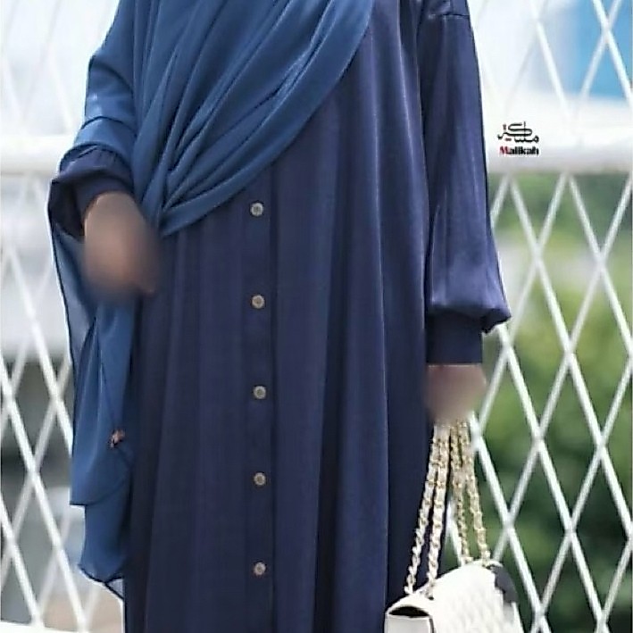 JADE ABAYA MALIKAH BLUE BLACK DENIM SIZE M