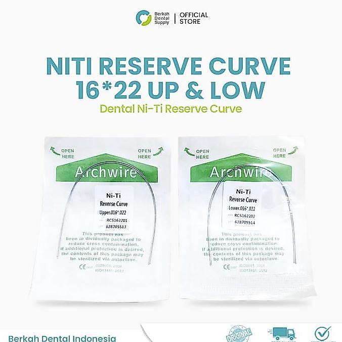 Dental Niti kawat Reverse Recta #16*22 Upper dan Lower