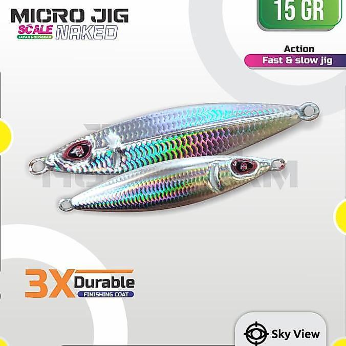 Umpan Micro Jig 15 Gram Slow Jig Mikro Jig 15g Metal Jig 15Gram 15 gr 15gr 15 g 15grm 15 grm Umpan J