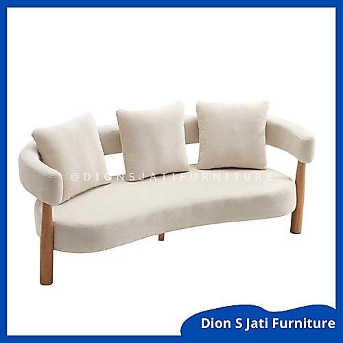 Sofa 3 Seater Sofa 3 Dudukan Kayu Jati Modern