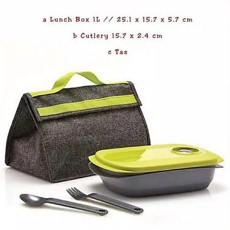 COD PROMO Tupperware Byo Lunch Set Bekal Ungu / Biru / Hijau