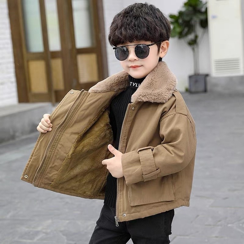 Jaket winter anak import brown coat coklat hangat gunung musim dingin bromo
