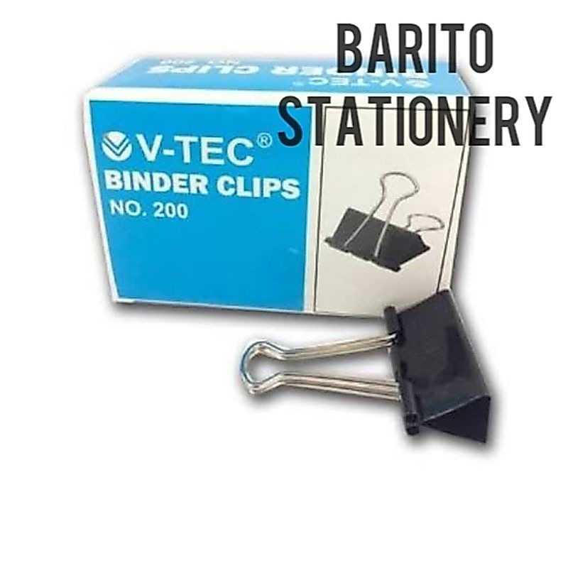 1Pcs Binder Clip V-TEC -Binder clip Hitam kecil -Binder clip besar