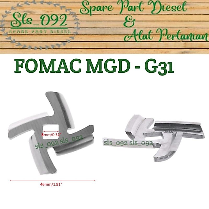 PISAU GILING DAGING FOMAC MGD G31(MESIN GILING DAGING FOMAC MGD G31