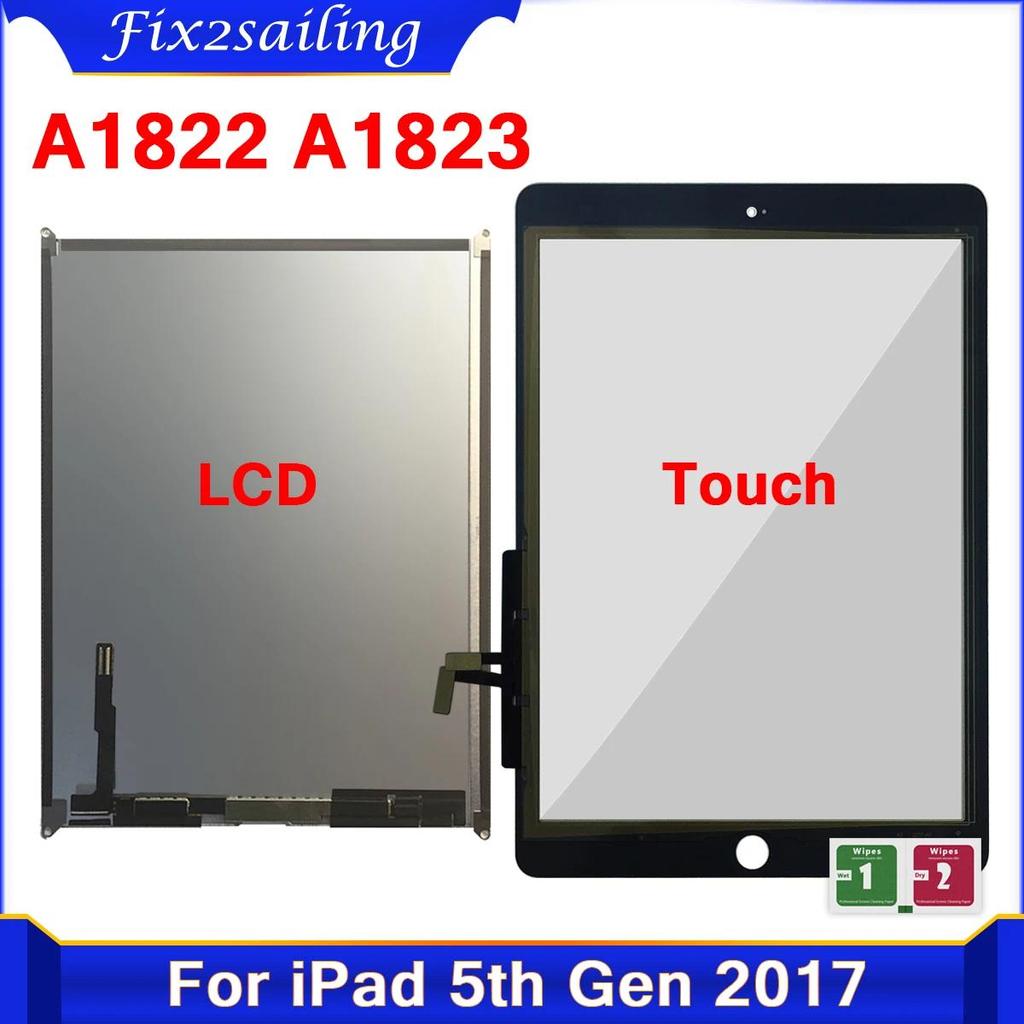 For iPad 2017 LCD For iPad 5th Gen 9.7 2017 A1822 A1823 Tou Screen gitizer Glass Tou Panel Replaceme