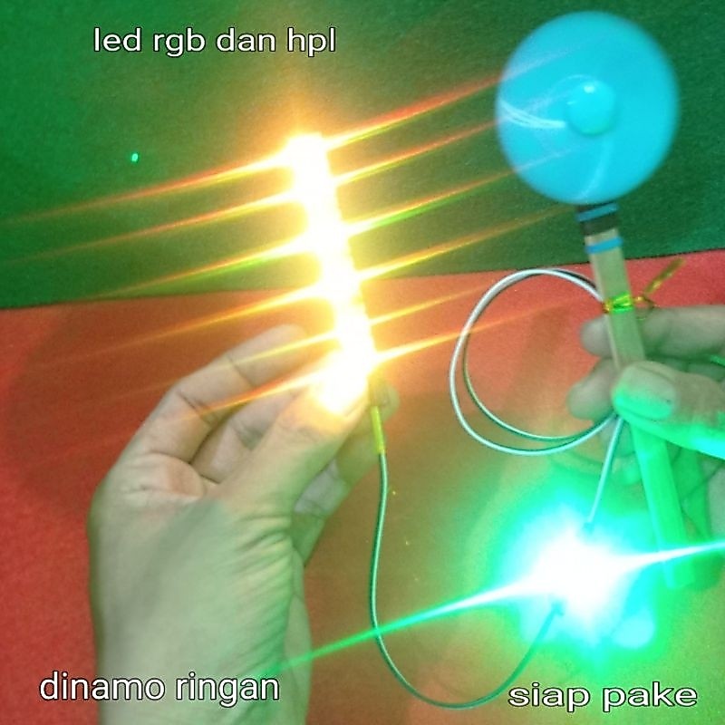 dinamo lampu layang layang,koang,gapangan 1 kotak RGB+HPL super terang fullset super terang
