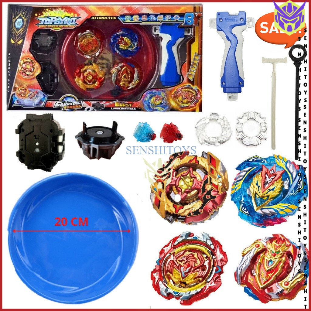 CANDUSHOP  Mainan Gangsing Beyblade 4PCS Set Gasing Plastik