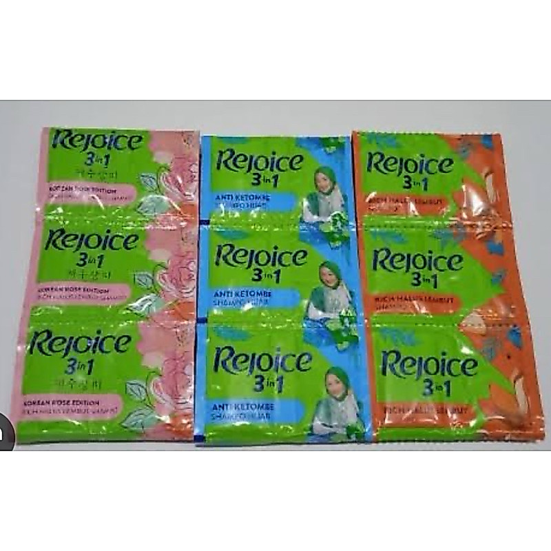 rejoice sampo renceng isi 12 pcs / sampo sachet / sampi renceng