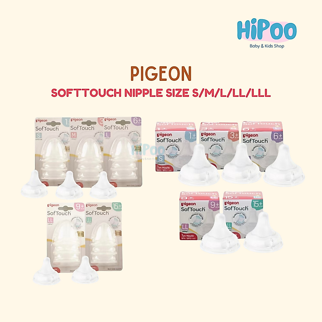 PIGEON Softtouch Nipple | Dot Bayi | Dot Pengganti Botol Susu Pigeon Softtouch