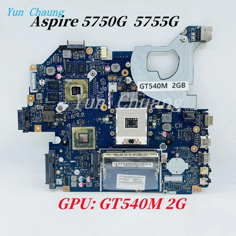 P5WE0 LA-6901P Motherboard For Acer Aspire 5750 5750G 5755 5755G Laptop Motherboard HM65 GT540M/GT63