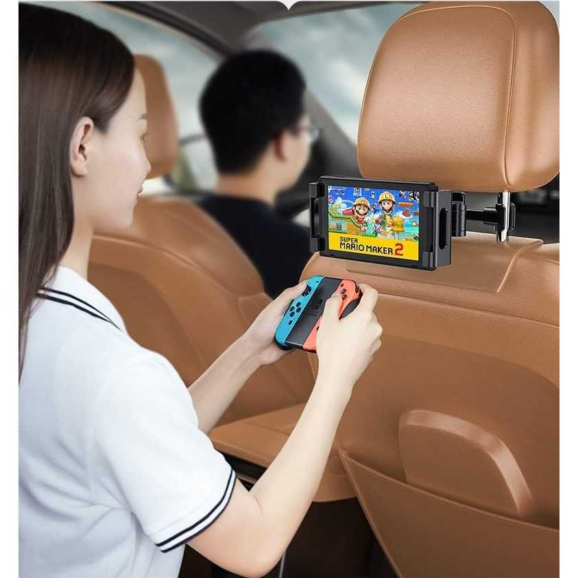 COD Car Stand Phone Holder Dudukan Tempat HP Smartphone Tablet Model Jepit Di Headrest Back Seat Kur