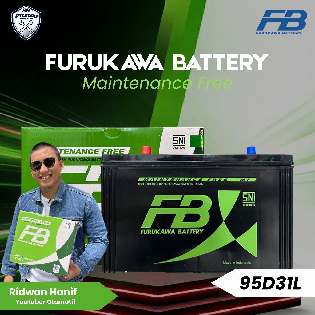 Furukawa Battery / FB Aki Mobil 95D31L - 12V / 80Ah Aki Kering