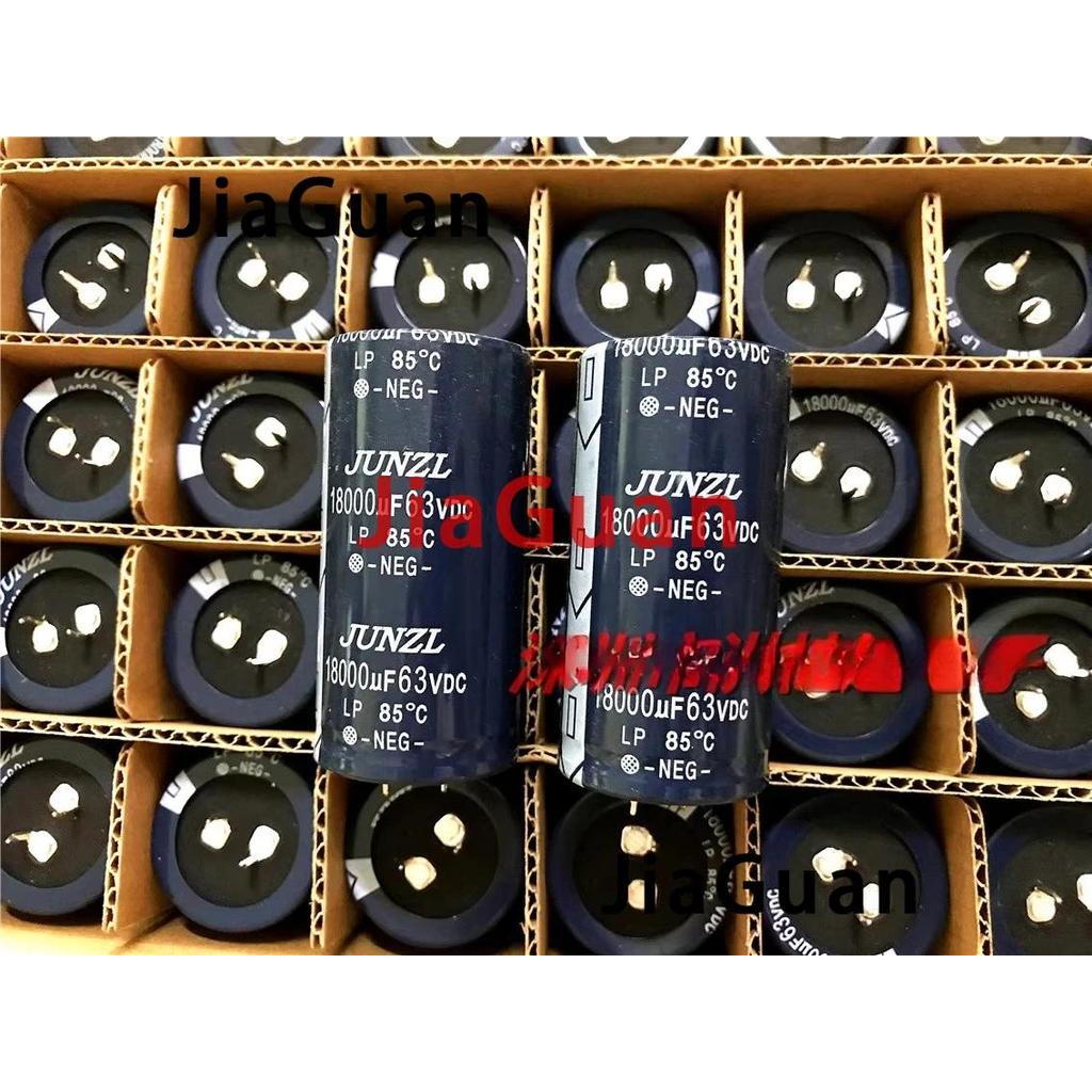 2PCS NEW JUNZL LP 63V18000UF 35X70MM Power amplifier filter electrolytic capacitor 18000UF63V free s