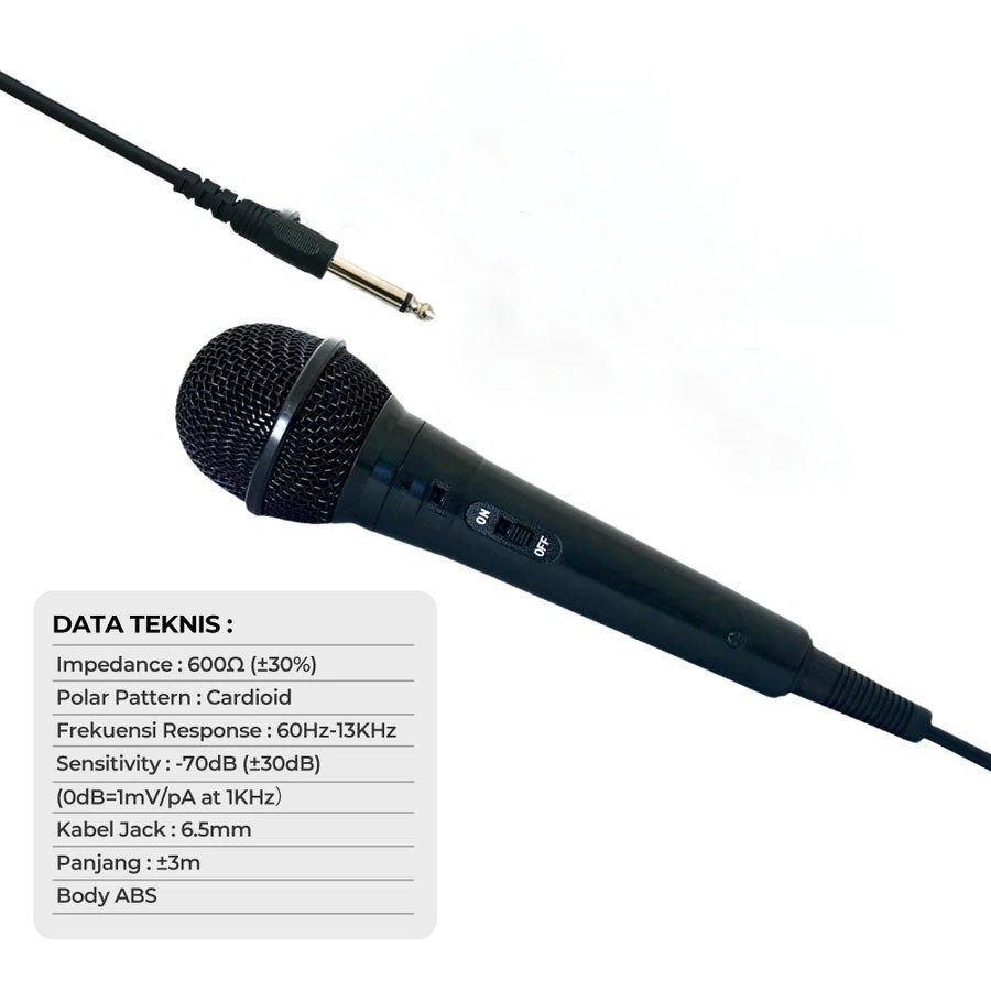 [ COD ] Microphone DYNAMIC // Mic Kabel Karaoke / Mic Kabel Suara Jernih // Mic Colokan Besar