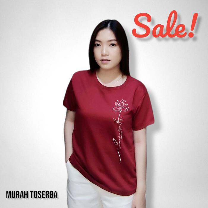 100rb Dapat 3 Pcs Baju Kaos Wanita Motif Mawar Lengan Pendek Bahan Babyterry Lembut Atasan Dewasa Ce