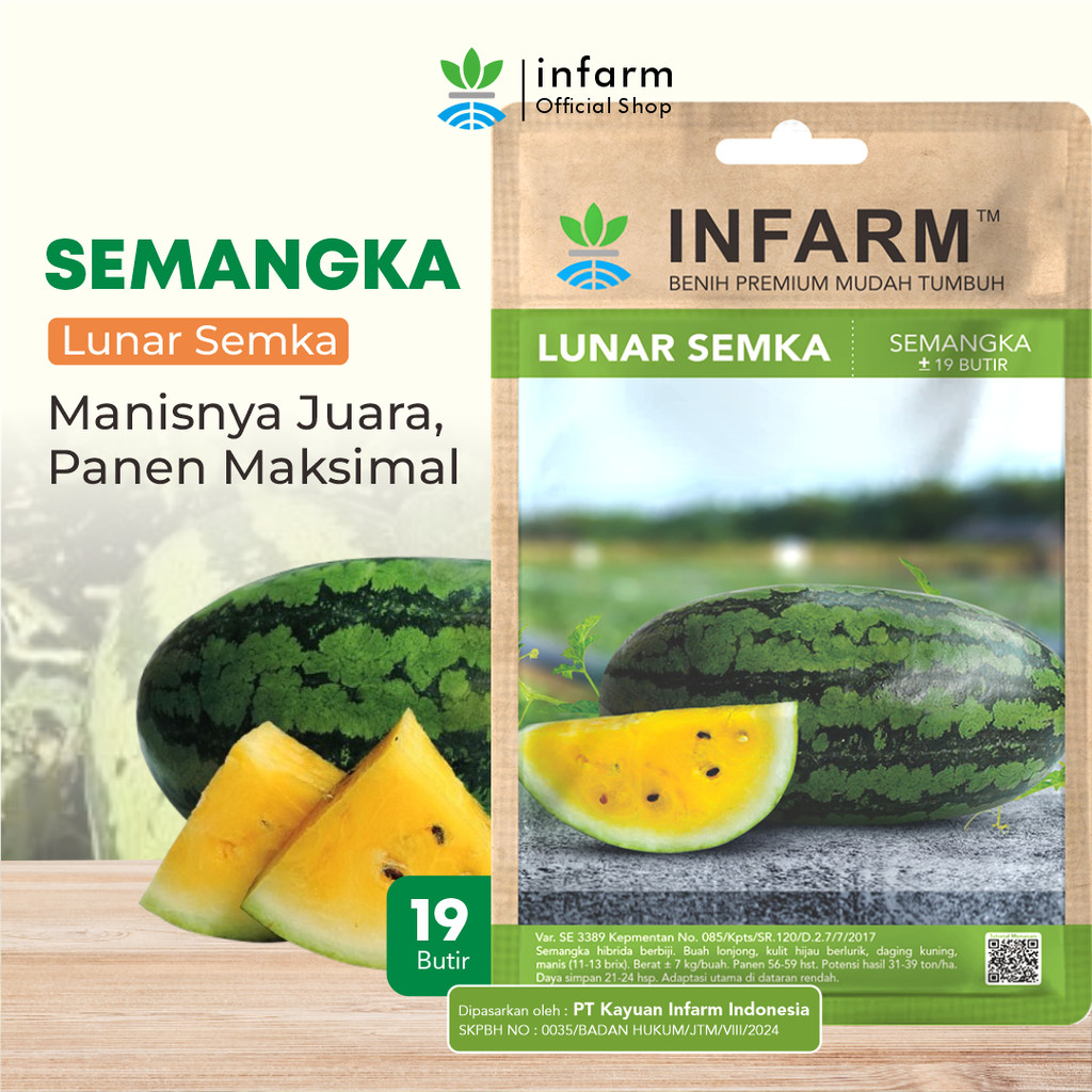 INFARM - Benih Buah Semangka Bibit Buah Semangka Kuning Besar Buah Manis Benih Premium