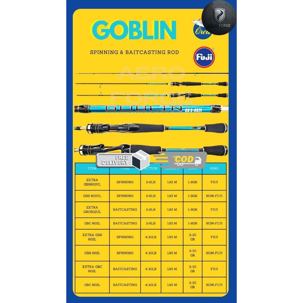 Joran Orca Goblin Baitcasting/Spinning Fuji - 602UL, BC Extra