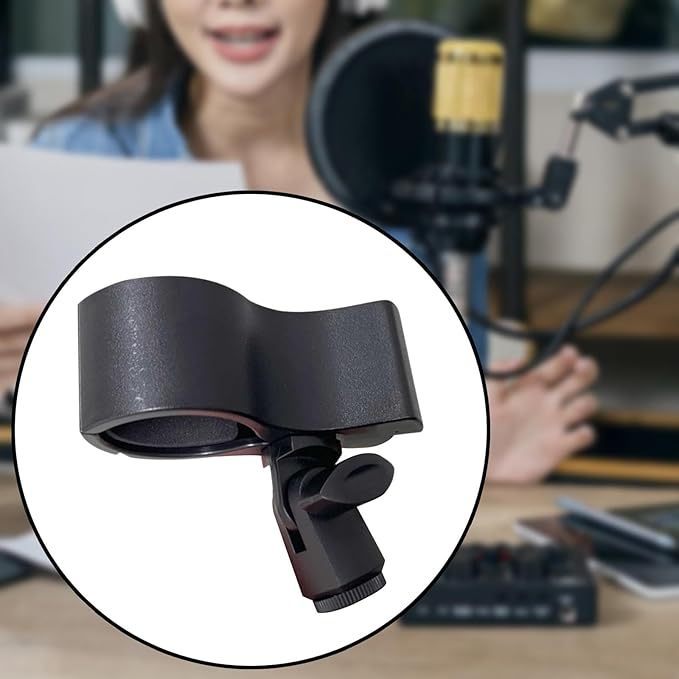 Mic Holder Jepit Universal Mikrofon Genggam Wireless Microphone Condenser Mic Dudukan