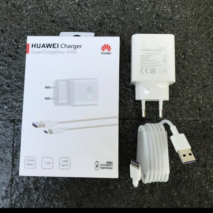 Travel Charger Huawei P30 Pro Type C 4A 40 Watt Super Fast Original