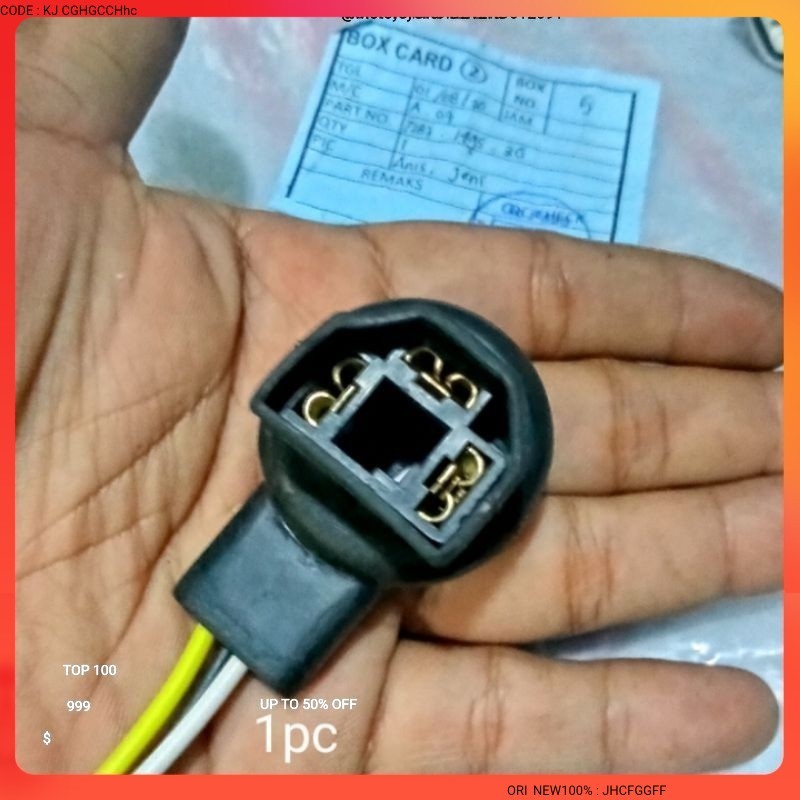 SOKET LAMPU H4 FITING LAMPU UTAMA MOTOR ORI Co code:jgfgg