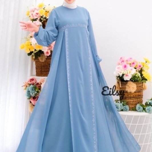 Baju gamis perempuan dewasa ceruty babydoll payet full puring