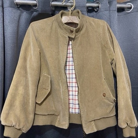 The Cordwainer Tartan-Lined Corduroy Harrington Jacket