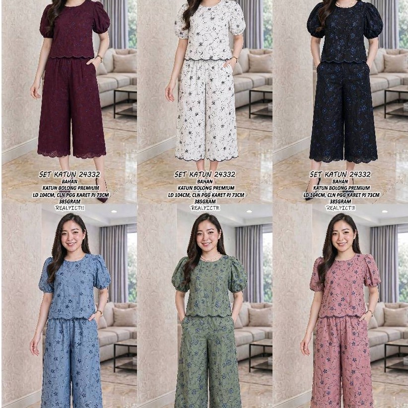 Setelan 24332 Set Katun Bolong Premium - KCB