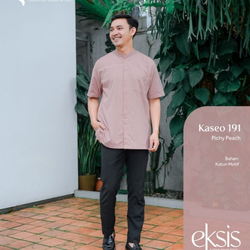 Baju Koko Dewasa Lengan Pendek Seply Pichy Peach