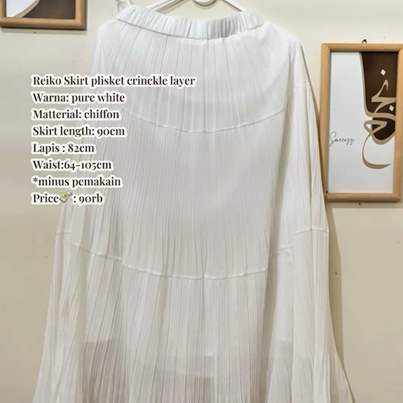 Pl Rok skirt plisket crinckle