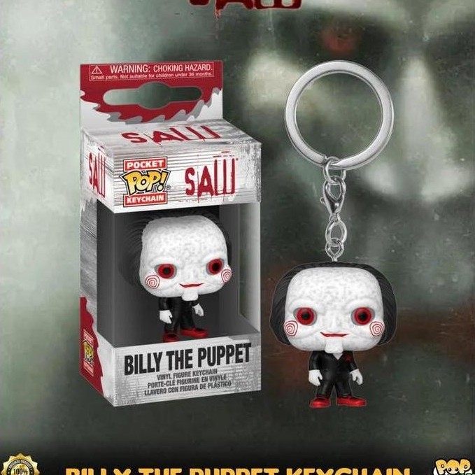 HOT SALE FUNKO POCKET POP - HORROR - SAW - KEYCHAIN BILLY THE PUPPET (JIGSAW) TERMURAH
