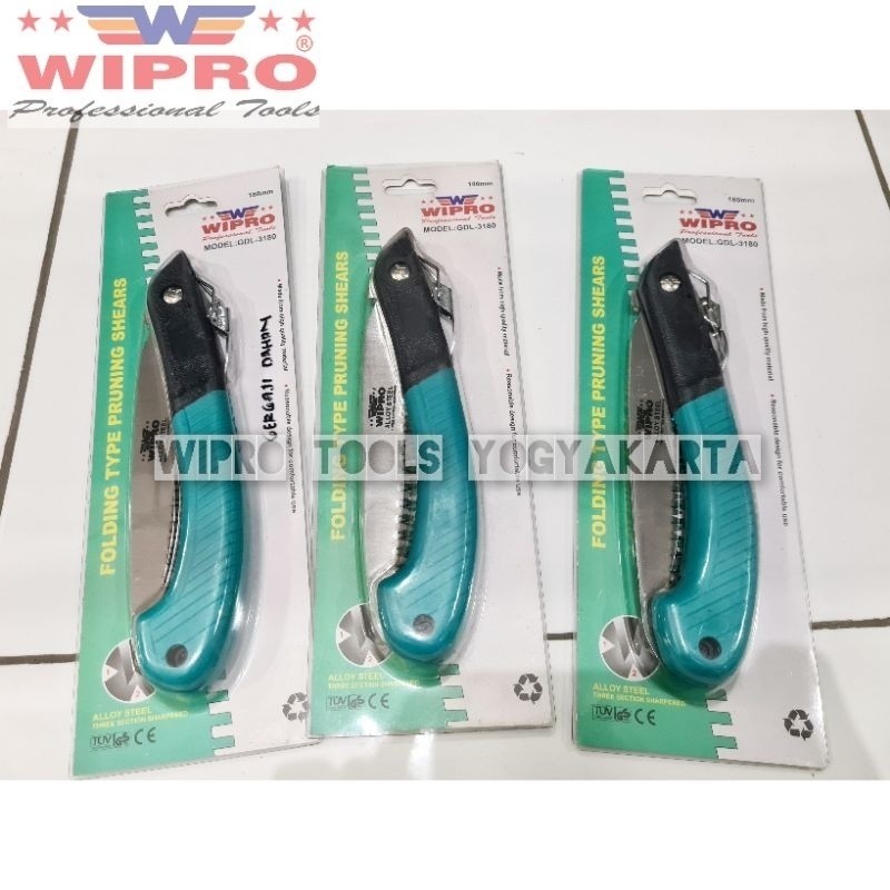 Wipro Gergaji Dahan Model Lipat GDL-3180 / Gunting Dahan 180mm / Garden Saw / Gergaji Dahan Ranting 