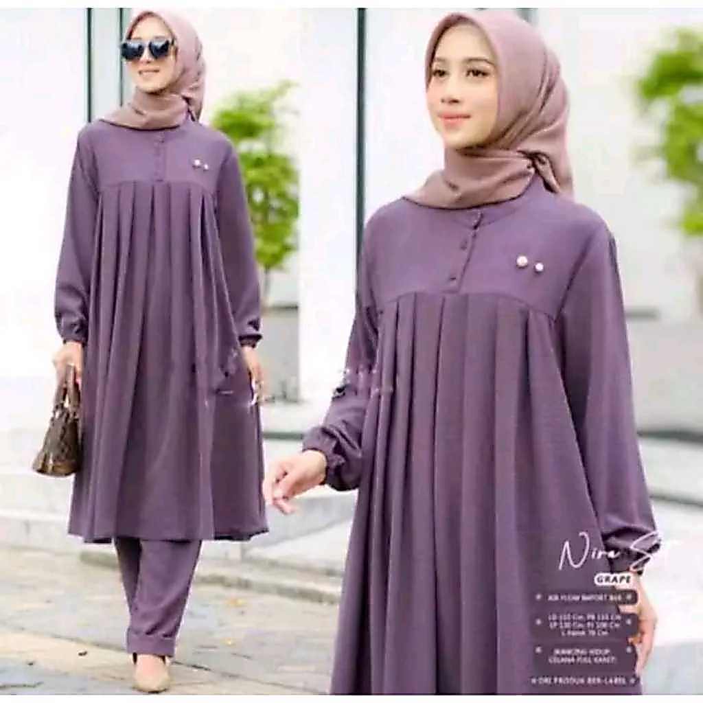 BISA COD NIRA SET + CELANA SIZE M L XL XXL JUMBO BAHAN PREMIUM IMPORT STELAN WANITA KEKINIAN