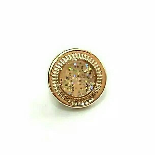 Giocare- Isi 100 Pcs Kancing Jamur Emas Gliter 9 / 11 / 13 Mm - Kancing Baju Emas Gliter Import