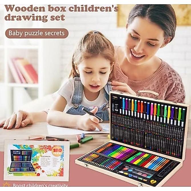 180 PCS CRAYON SET ART SET ISI 180 PCS PENSIL WARNA SET ANAK CRAYON FUL