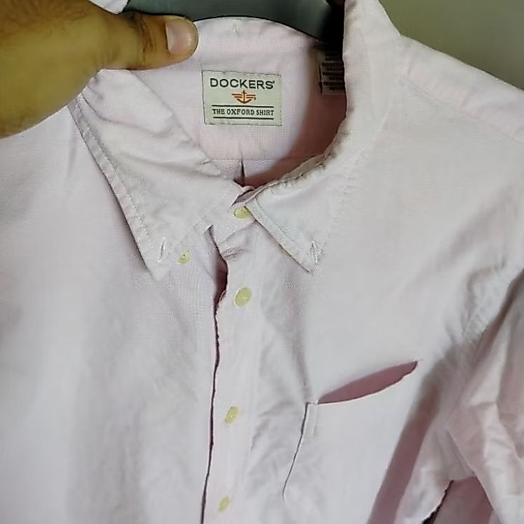 kemeja pria SIZE L dockers baby pink