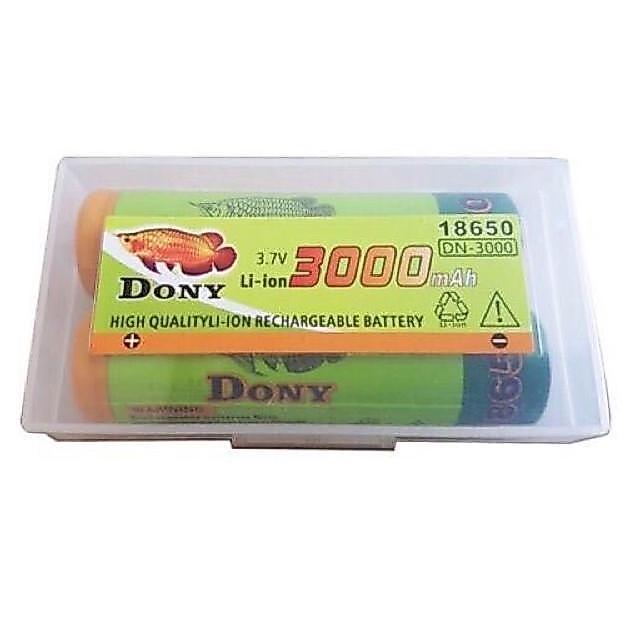 Baterai Cas Dony 18650 Daya 3.7V 3.7 Volt Batere Batrai Charge Dony 3000Mah 3000 Mah Berkualitas Ori